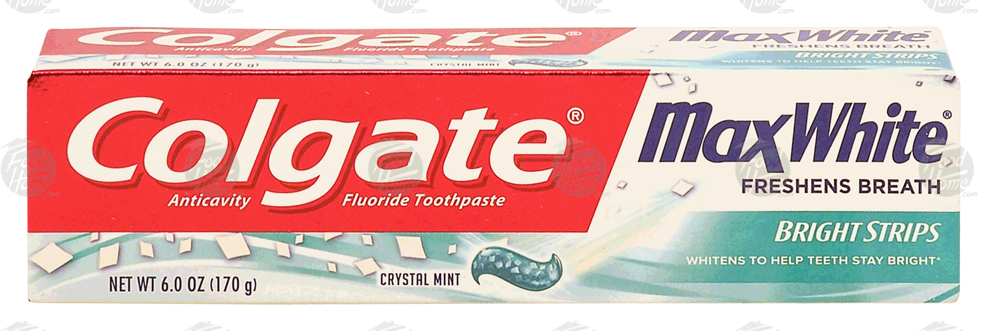 Colgate&nbsp;MaxWhite&nbsp;crystal mint fluoride toothpaste with mini bright strips Full-Size Picture